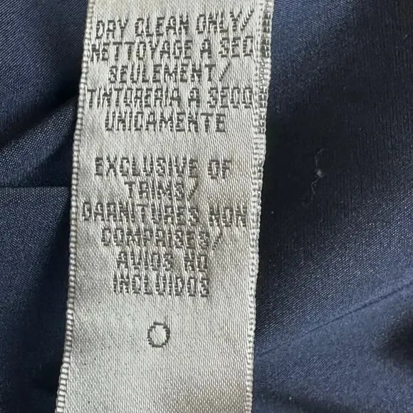 Theia Lace Sleeve Ruched Evening Dress 881865 Midnight Blue Mermaid Gown $748 8 - Picture 15 of 15